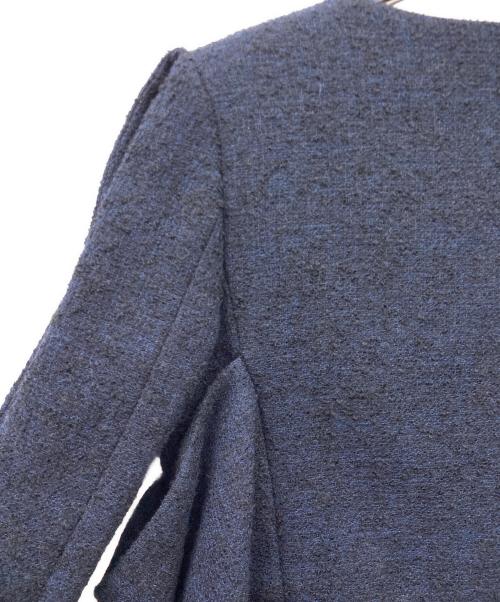FUMIKA UCHIDA（フミカウチダ）FUMIKA UCHIDA (フミカウチダ) BOUCLE SQUARE-NECK SHORT JACKET ネイビー サイズ:36の古着・服飾アイテム