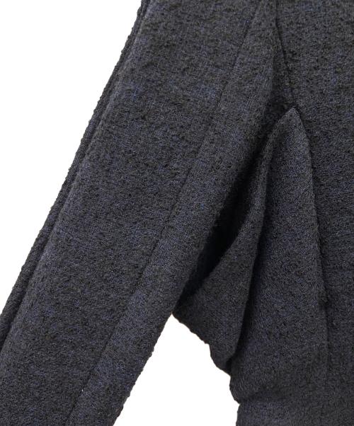 FUMIKA UCHIDA（フミカウチダ）FUMIKA UCHIDA (フミカウチダ) BOUCLE SQUARE-NECK SHORT JACKET ネイビー サイズ:36の古着・服飾アイテム