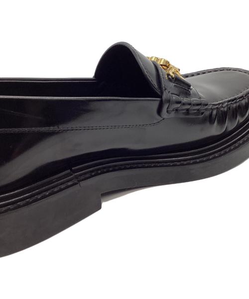 CELINE（セリーヌ）CELINE (セリーヌ) ローファー ブラック×ゴールド サイズ:size37の古着・服飾アイテム