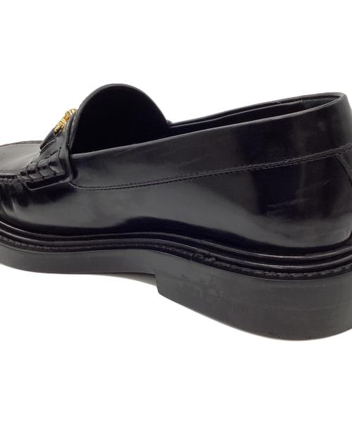 CELINE（セリーヌ）CELINE (セリーヌ) ローファー ブラック×ゴールド サイズ:size37の古着・服飾アイテム