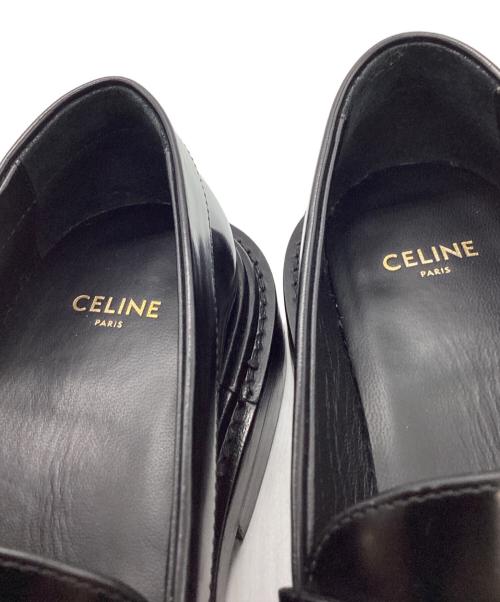 CELINE（セリーヌ）CELINE (セリーヌ) ローファー ブラック×ゴールド サイズ:size37の古着・服飾アイテム