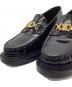 中古・古着 CELINE (セリーヌ) ローファー ブラック×ゴールド サイズ:size37：48000円