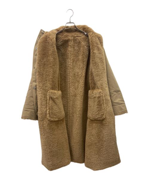 Whim Gazette（ウィムガゼット）Whim Gazette (ウィムガゼット) リバーシブルボアコート ベージュ サイズ:freeの古着・服飾アイテム