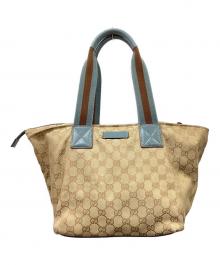 GUCCI（グッチ）の古着「GUCCI　トートバッグ」｜カーキ×ブラウン