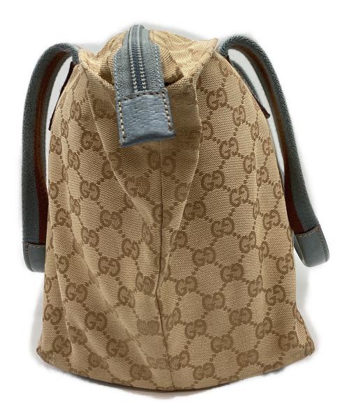 GUCCI（グッチ）GUCCI (グッチ) GUCCI　トートバッグ カーキ×ブラウンの古着・服飾アイテム