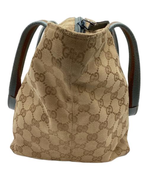 GUCCI（グッチ）GUCCI (グッチ) GUCCI　トートバッグ カーキ×ブラウンの古着・服飾アイテム