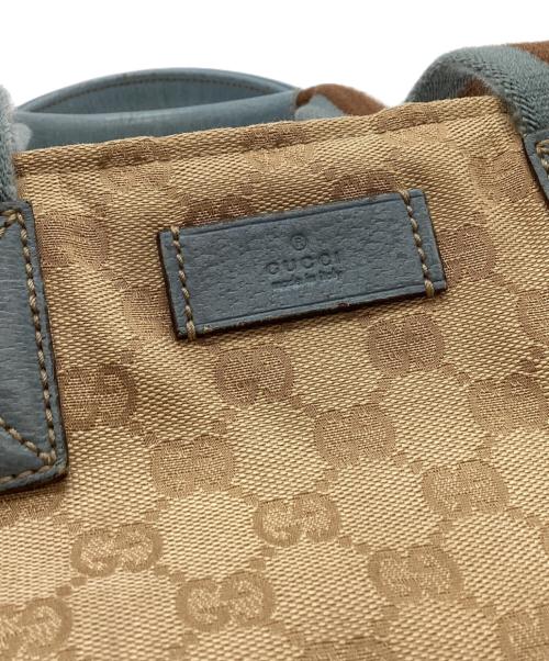 GUCCI（グッチ）GUCCI (グッチ) GUCCI　トートバッグ カーキ×ブラウンの古着・服飾アイテム