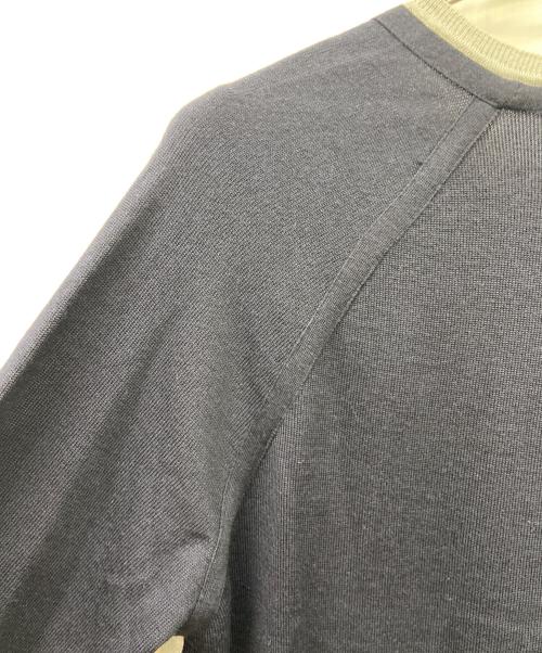 Salvatore Ferragamo（サルヴァトーレ フェラガモ）Salvatore Ferragamo (サルヴァトーレ フェラガモ) Salvatore Ferragamo　薄手ニット ブラック×グレー サイズ:XLの古着・服飾アイテム