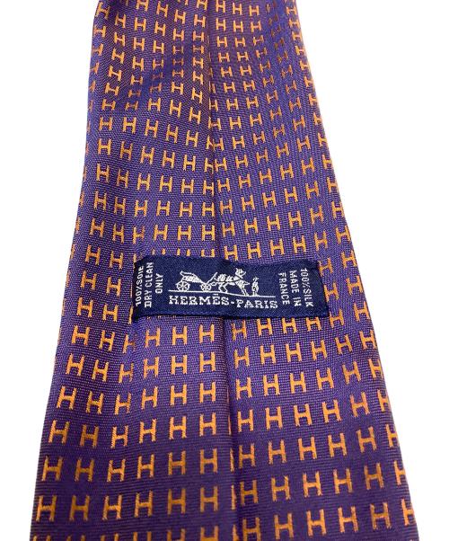 HERMES（エルメス）HERMES (エルメス) ネクタイ パープル×オレンジ サイズ:なしの古着・服飾アイテム