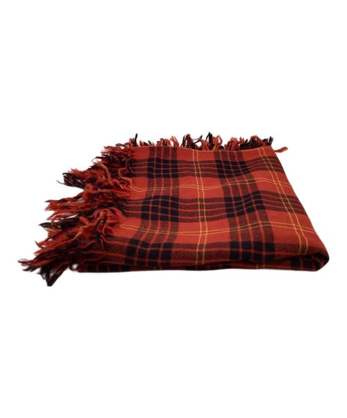 Vivienne Westwood（ヴィヴィアンウエストウッド）Vivienne Westwood (ヴィヴィアンウエストウッド) Vivienne Westwood　チェックストール レッド×ブラックの古着・服飾アイテム