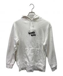 WIND AND SEA×GOD SELECTION XXX（ウィンダンシー×ゴッド セレクション トリプルエックス）の古着「WIND AND SEA×GOD SELECTION XXXプルオーバーパーカー」｜ホワイト×ブラック