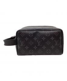 LOUIS VUITTON（ルイ ヴィトン）の古着「LOUIS VUITTON　モノグラム・エクリプス　ロッカー ドップ・キット　セカンドバッグ」｜ブラック×グレー