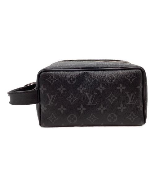 LOUIS VUITTON（ルイ ヴィトン）LOUIS VUITTON (ルイ ヴィトン) LOUIS VUITTON　モノグラム・エクリプス　ロッカー ドップ・キット　セカンドバッグ ブラック×グレーの古着・服飾アイテム