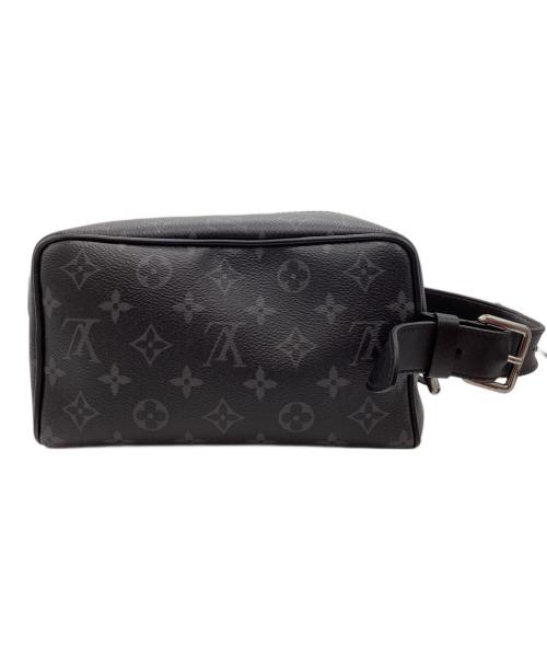 LOUIS VUITTON（ルイ ヴィトン）LOUIS VUITTON (ルイ ヴィトン) LOUIS VUITTON　モノグラム・エクリプス　ロッカー ドップ・キット　セカンドバッグ ブラック×グレーの古着・服飾アイテム