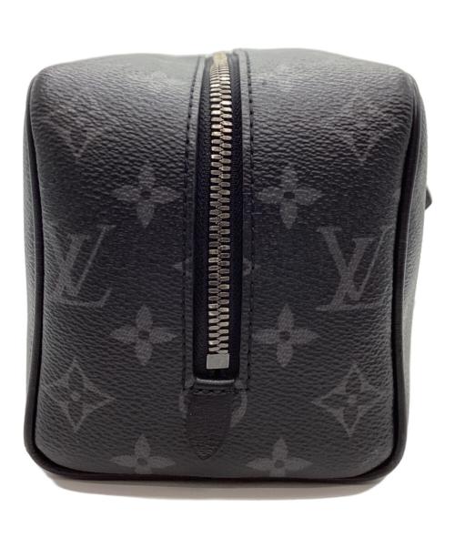 LOUIS VUITTON（ルイ ヴィトン）LOUIS VUITTON (ルイ ヴィトン) LOUIS VUITTON　モノグラム・エクリプス　ロッカー ドップ・キット　セカンドバッグ ブラック×グレーの古着・服飾アイテム