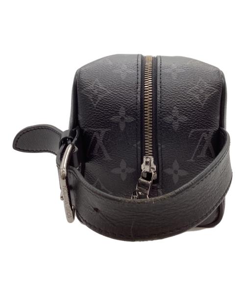 LOUIS VUITTON（ルイ ヴィトン）LOUIS VUITTON (ルイ ヴィトン) LOUIS VUITTON　モノグラム・エクリプス　ロッカー ドップ・キット　セカンドバッグ ブラック×グレーの古着・服飾アイテム