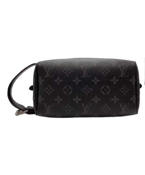 LOUIS VUITTON（ルイ ヴィトン）LOUIS VUITTON (ルイ ヴィトン) LOUIS VUITTON　モノグラム・エクリプス　ロッカー ドップ・キット　セカンドバッグ ブラック×グレーの古着・服飾アイテム
