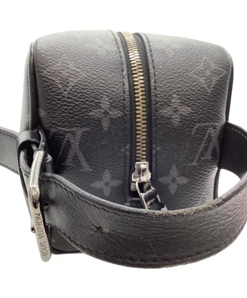 LOUIS VUITTON（ルイ ヴィトン）LOUIS VUITTON (ルイ ヴィトン) LOUIS VUITTON　モノグラム・エクリプス　ロッカー ドップ・キット　セカンドバッグ ブラック×グレーの古着・服飾アイテム