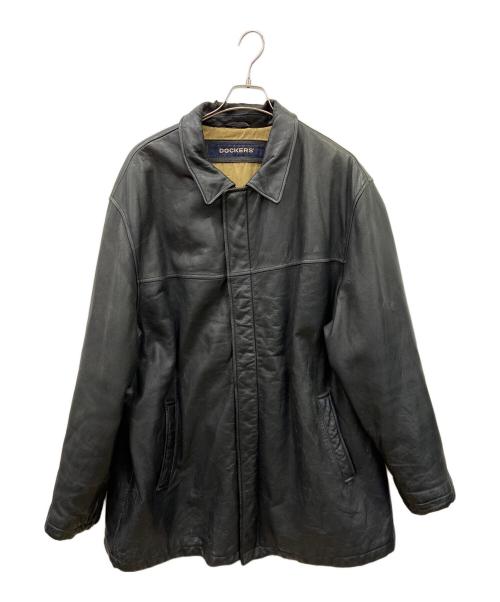 DOCKERS（ドッカーズ）DOCKERS (ドッカーズ) レザージャケット ブラック サイズ:サイズ不明の古着・服飾アイテム