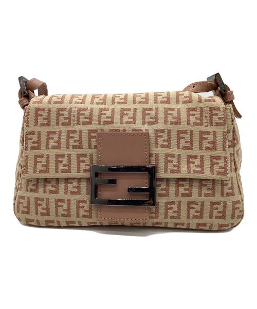 FENDI（フェンディ）FENDI (フェンディ) ズッキーノ ミニマンマバケット ベージュ×ブラウン サイズ:なしの古着・服飾アイテム
