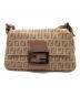FENDI (フェンディ) ズッキーノ ミニマンマバケット ベージュ×ブラウン サイズ:なし：100000円