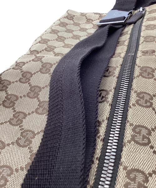 GUCCI（グッチ）GUCCI (グッチ) GUCCI    GGキャンバス   　ウエストポーチ ベージュ×ブラウンの古着・服飾アイテム