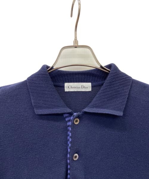 Christian Dior MONSIEUR（クリスチャンディオールムッシュ）Christian Dior MONSIEUR (クリスチャンディオールムッシュ) Christian Dior MONSIEUR薄手ニット ネイビー サイズ:Mの古着・服飾アイテム