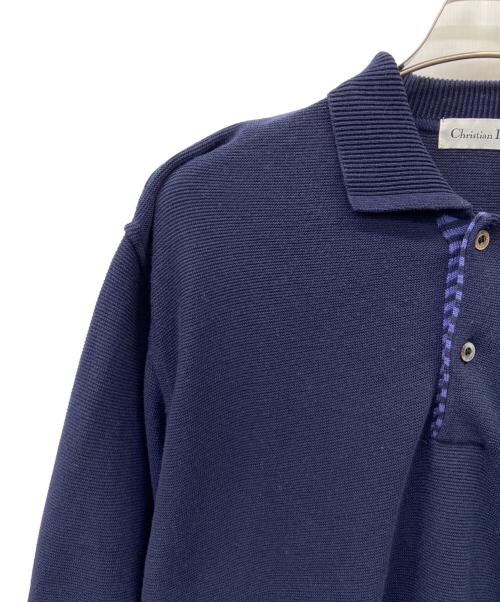 Christian Dior MONSIEUR（クリスチャンディオールムッシュ）Christian Dior MONSIEUR (クリスチャンディオールムッシュ) Christian Dior MONSIEUR薄手ニット ネイビー サイズ:Mの古着・服飾アイテム