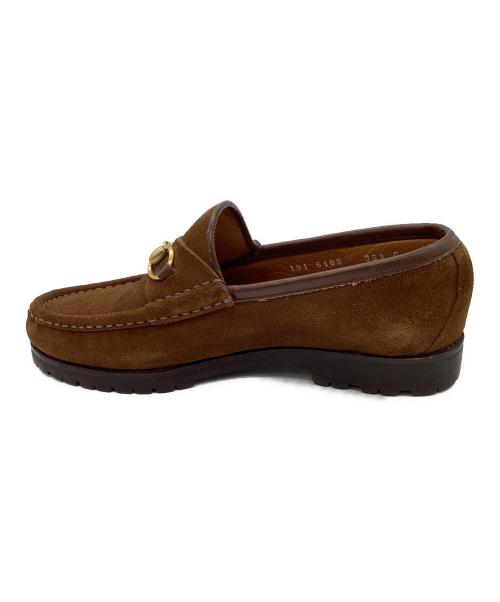 GUCCI（グッチ）GUCCI (グッチ) ホースビットローファー ブラウン×ゴールド サイズ:35 1/2の古着・服飾アイテム