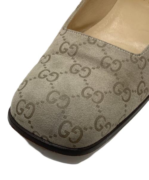 GUCCI（グッチ）GUCCI (グッチ) フラットパンプス ベージュ×ブラウン サイズ:36 1/2の古着・服飾アイテム