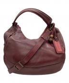 MOTHERHOUSEマザーハウス）の古着「MOTHERHOUSE　レザーショルダーバッグ」｜ボルドー