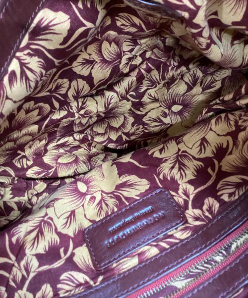 MOTHERHOUSE（マザーハウス）MOTHERHOUSE (マザーハウス) MOTHERHOUSE　レザーショルダーバッグ ボルドーの古着・服飾アイテム