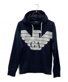 EMPORIO ARMANI（エンポリオ アルマーニ）の古着「EMPORIO ARMANIパーカー」｜ブラック