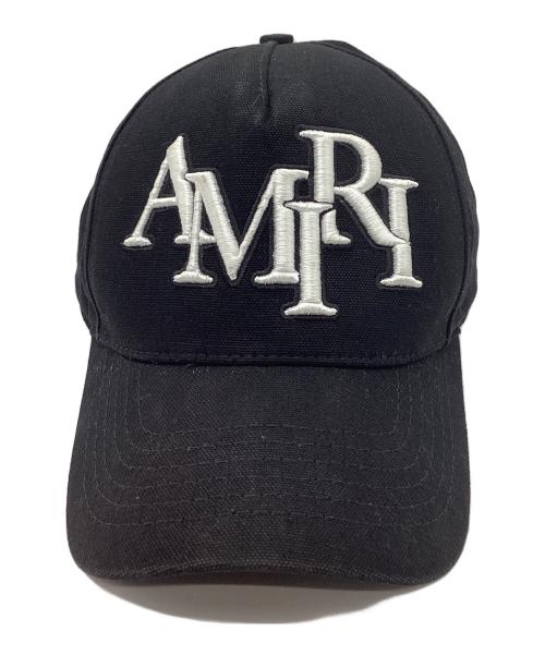 AMIRI（アミリ）AMIRI (アミリ) ロゴベースボールキャップ ブラック×ホワイトの古着・服飾アイテム