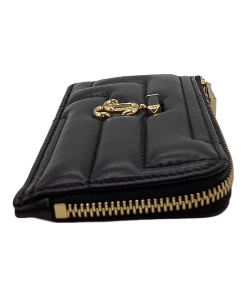 JIMMY CHOO（ジミーチュウ）JIMMY CHOO (ジミーチュウ) JIMMY CHOO　JCロゴコインケース ブラック×ゴールドの古着・服飾アイテム