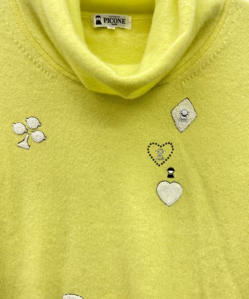 studio picone（スタジオ ピッコーネ）STUDIO PICONE (スタジオ ピッコーネ) STUDIO PICONE薄手ニット イエロー サイズ:SIZE40の古着・服飾アイテム
