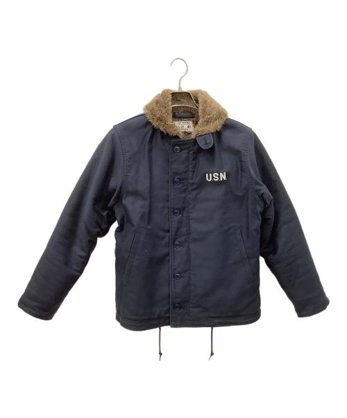 HOUSTON（ヒューストン）HOUSTON (ヒューストン) N-1デッキジャケット ネイビー サイズ:40の古着・服飾アイテム