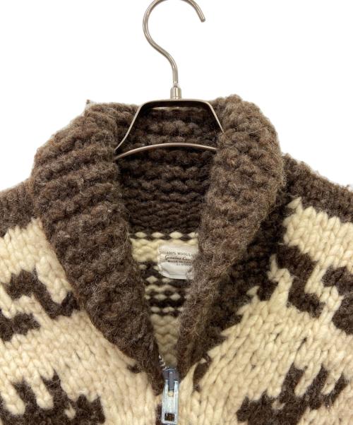 Cowichan kint（カウチン ニット）Cowichan kint (カウチン ニット) カウチンニット ホワイト×ブラウン サイズ:なしの古着・服飾アイテム