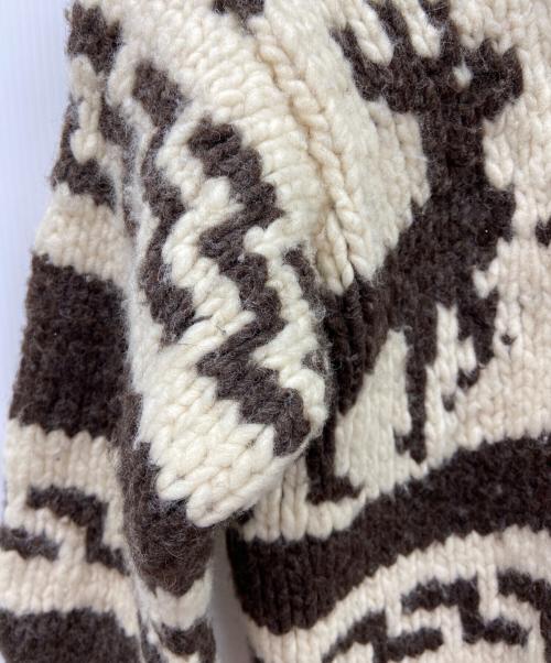 Cowichan kint（カウチン ニット）Cowichan kint (カウチン ニット) カウチンニット ホワイト×ブラウン サイズ:なしの古着・服飾アイテム