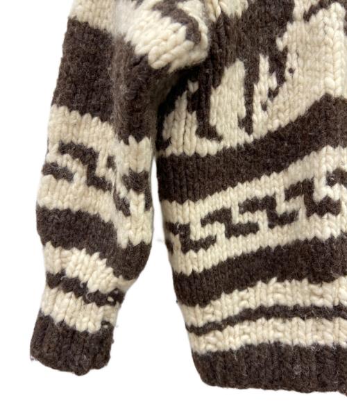 Cowichan kint（カウチン ニット）Cowichan kint (カウチン ニット) カウチンニット ホワイト×ブラウン サイズ:なしの古着・服飾アイテム