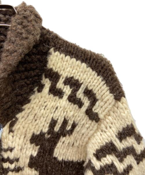 Cowichan kint（カウチン ニット）Cowichan kint (カウチン ニット) カウチンニット ホワイト×ブラウン サイズ:なしの古着・服飾アイテム