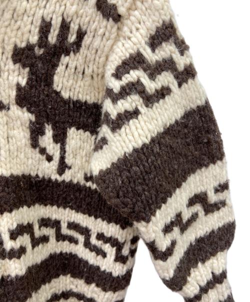Cowichan kint（カウチン ニット）Cowichan kint (カウチン ニット) カウチンニット ホワイト×ブラウン サイズ:なしの古着・服飾アイテム