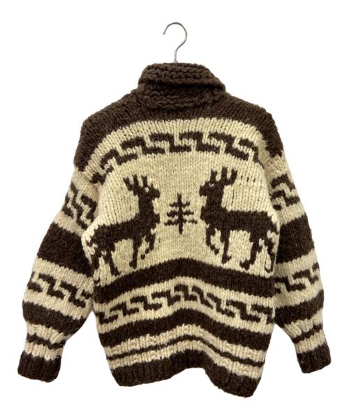 Cowichan kint（カウチン ニット）Cowichan kint (カウチン ニット) カウチンニット ホワイト×ブラウン サイズ:なしの古着・服飾アイテム