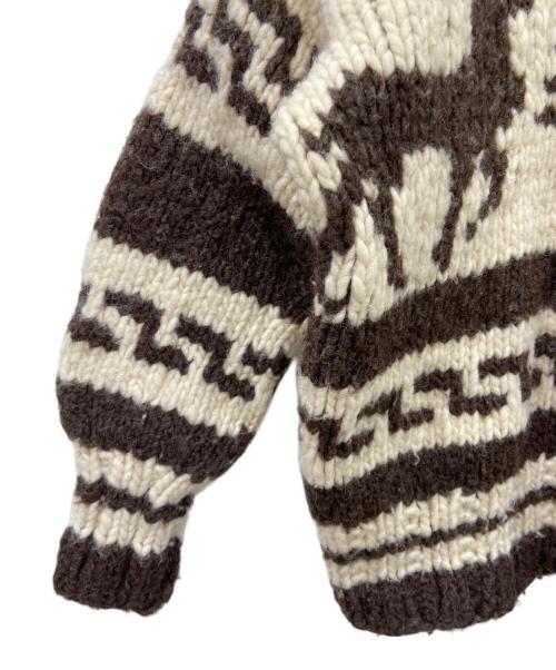 Cowichan kint（カウチン ニット）Cowichan kint (カウチン ニット) カウチンニット ホワイト×ブラウン サイズ:なしの古着・服飾アイテム