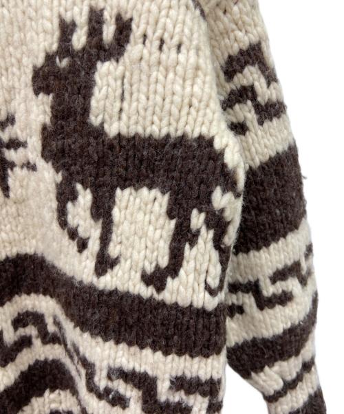 Cowichan kint（カウチン ニット）Cowichan kint (カウチン ニット) カウチンニット ホワイト×ブラウン サイズ:なしの古着・服飾アイテム