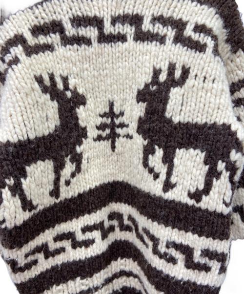 Cowichan kint（カウチン ニット）Cowichan kint (カウチン ニット) カウチンニット ホワイト×ブラウン サイズ:なしの古着・服飾アイテム