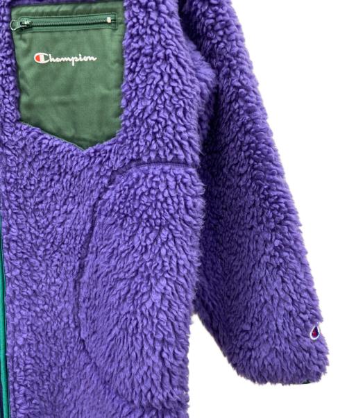 Champion（チャンピオン）Champion (チャンピオン) Champion　ボアフリースロングジャケット パープル サイズ:Mの古着・服飾アイテム