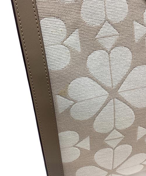 Kate Spade（ケイトスペード）Kate Spade (ケイトスペード) オーバーサイズスペードフラワージャガードトートバッグ ブラウン×ベージュ サイズ:なしの古着・服飾アイテム