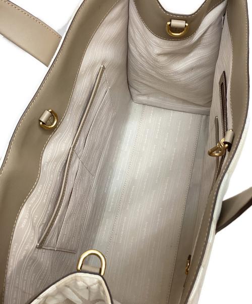 Kate Spade（ケイトスペード）Kate Spade (ケイトスペード) オーバーサイズスペードフラワージャガードトートバッグ ブラウン×ベージュ サイズ:なしの古着・服飾アイテム
