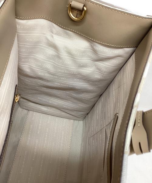 Kate Spade（ケイトスペード）Kate Spade (ケイトスペード) オーバーサイズスペードフラワージャガードトートバッグ ブラウン×ベージュ サイズ:なしの古着・服飾アイテム